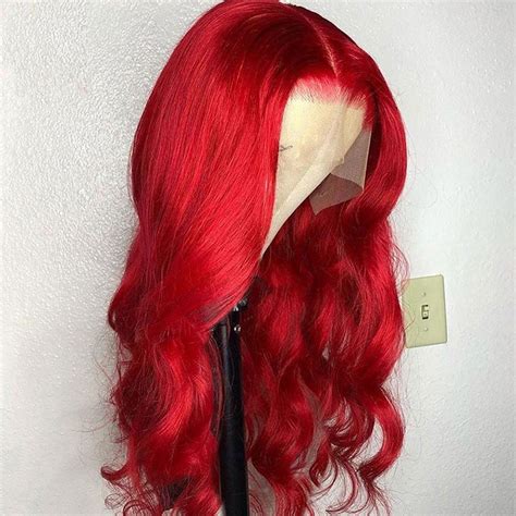 red hair wig|bright red human hair wig.